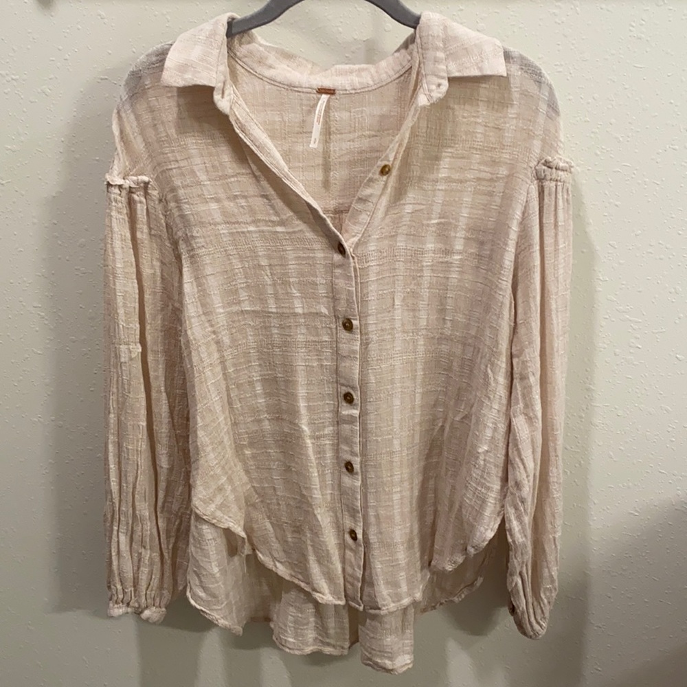 Free People Button Down with Big Sleeves
